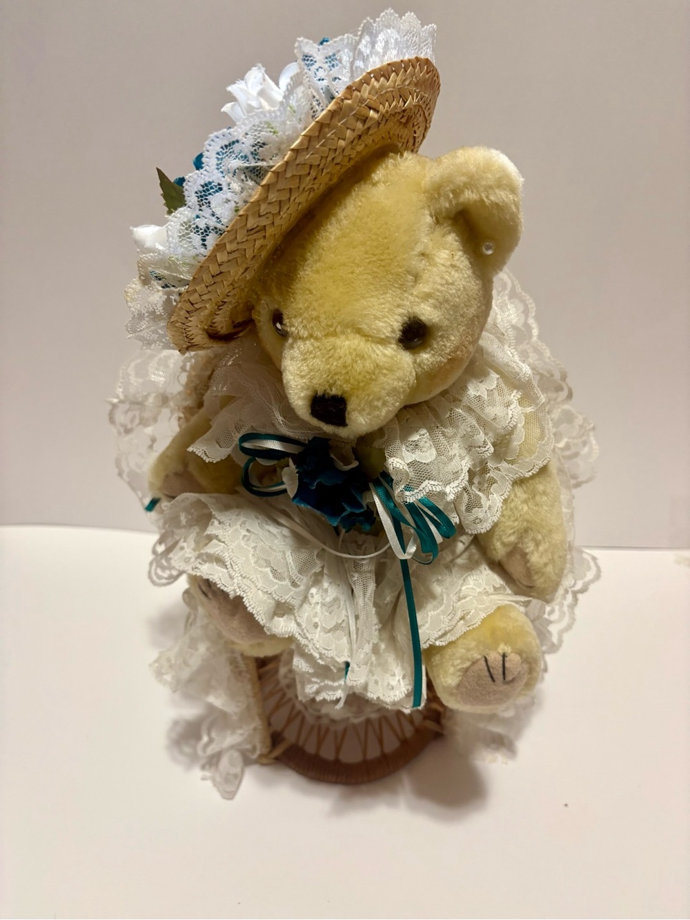 Vintage Victorian Teddy Bear and Chair